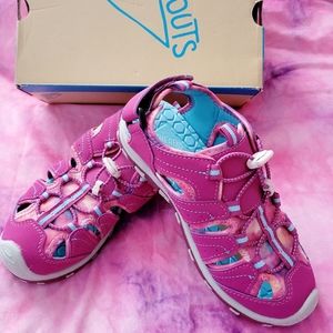 Thereabouts Girls Lil Cascade Strap Sandals Fuscia 2 M